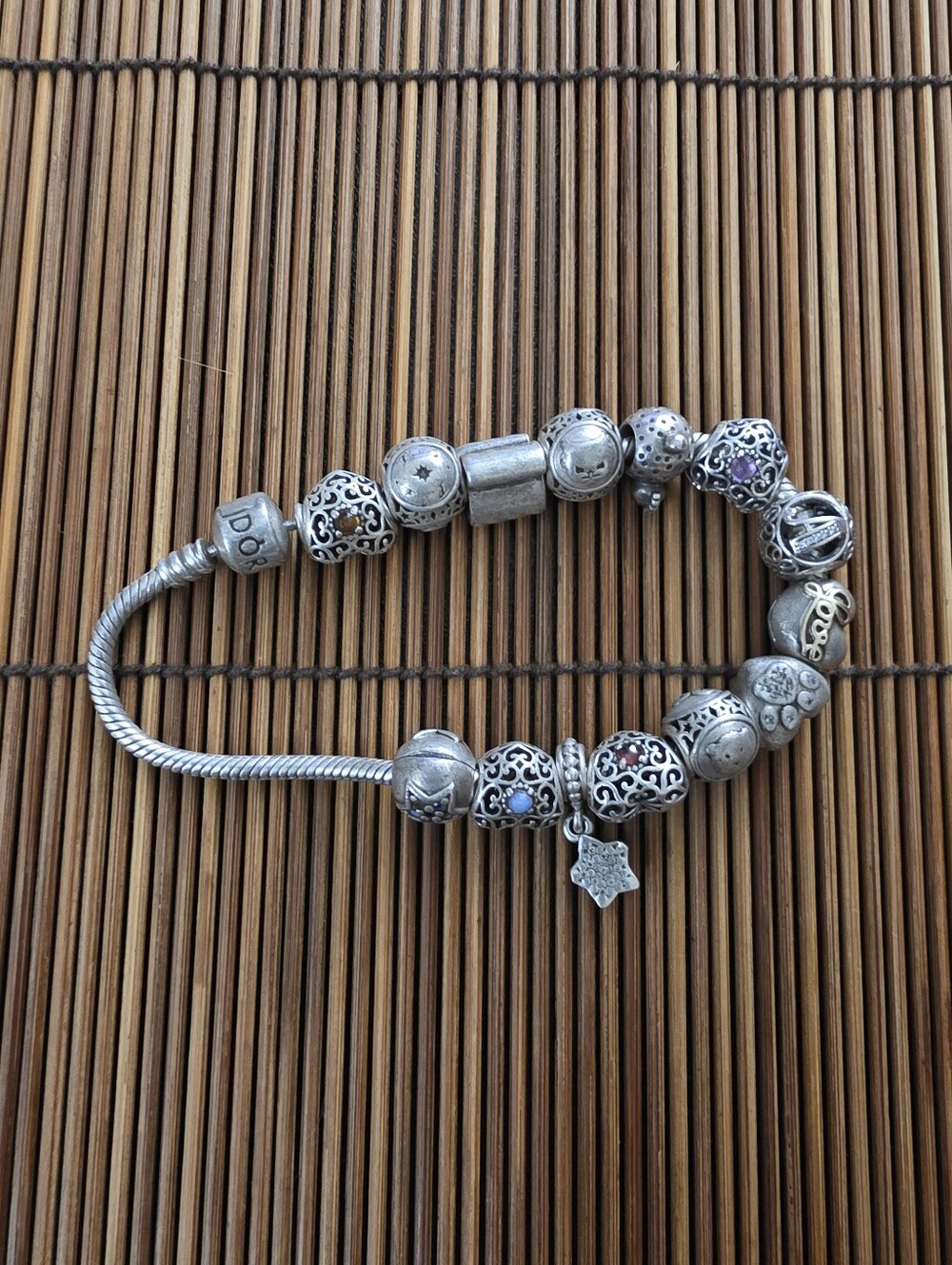 925 Silver Pandora Charm Bracelet (Vintage)